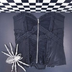 Black Ruched Corset